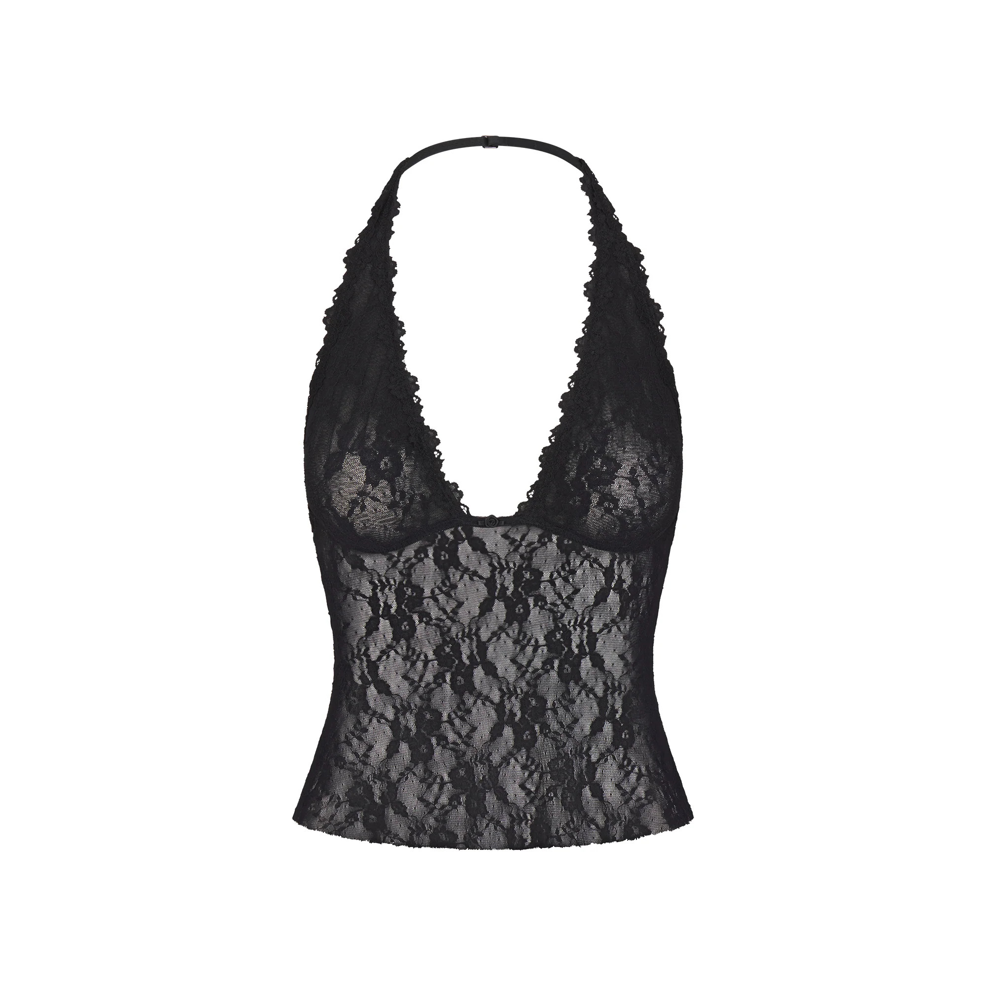 STRETCH LACE HALTER TOP | SOOT | SKIMS | SKIMS (US)