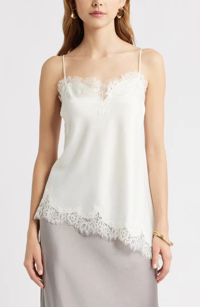 Lace Trim Satin Camisole | Nordstrom