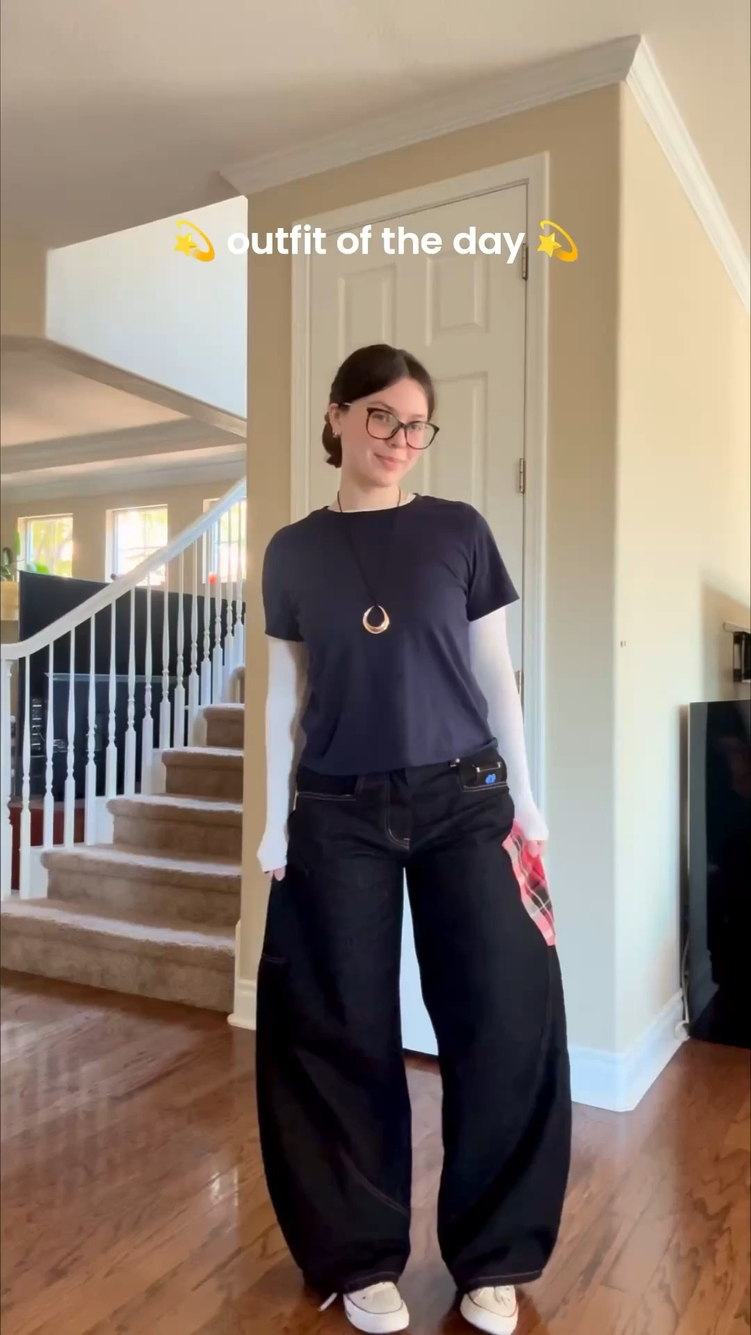 Outfit of the day!💫

Sizing:
- t-shirt is true to size, wearing a medium
- size up 1-2 sizes in jeans for a baggy fit, wearing a 30 (usually a 28ish)
- shoes are true to size
- linked similar glasses and under shirt

streetwear / baggy jeans / Aelfric Eden jeans / Quince t-shirts / layered t-shirts outfit / converse outfit / fall fashion / fall streetwear outfits / casual outfits / everyday outfits / college outfits / school outfits / college class outfits / campus outfits / cool girl aesthetic / cool casual outfits / fall wardrobe / everyday street style / fall layering outfits / street style inspo / relaxed fit jeans / oversized style / baggy denim outfits / sneaker outfits / retro vibe / laidback fashion / effortless style / cool girl fall / minimal streetwear / neutral street style / comfy fall outfits / college fashion / streetwear fall look / weekend outfits / everyday wear / fall staples / casual school outfits / princess Polly zakai necklace outfit / plaid Aelfric Eden jeans outfit women’s / #streetwear #baggyjeans #aelfriceden #quince #layeredtshirts #converse #falloutfit #casualoutfit #collegeoutfit #everydayoutfit #streetstyle #coolgirlaesthetic #campusoutfit #coolgirlstyle #fallstreetwear #oversizedstyle #baggydenim #sneakeroutfit #laidbackstyle #fallfashion #everydaystyle #streetwearfashion #falllayers #coolgirlfashion

#LTKU #LTKSeasonal #LTKFindsUnder100