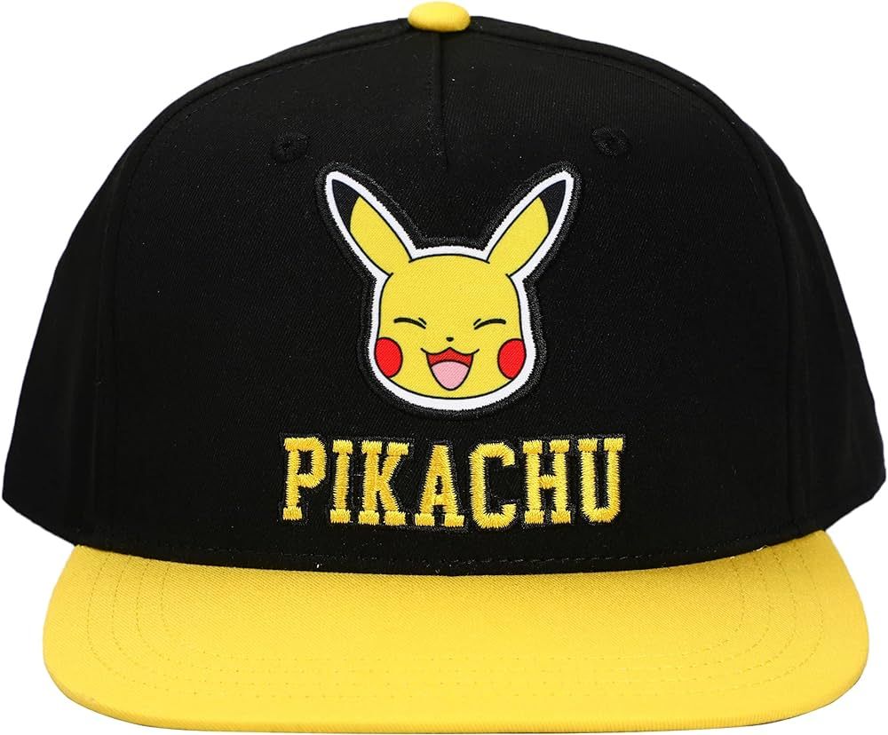 Bioworld Pokemon Pikachu Youth Black Snapback Cap | Amazon (US)