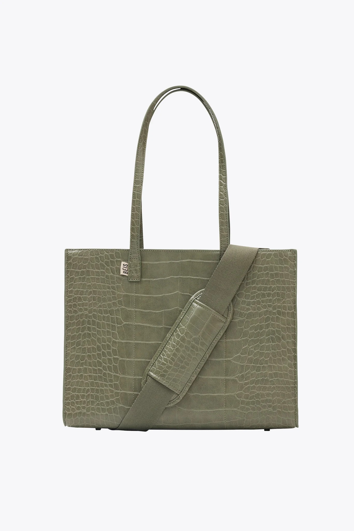 Resale The Work Tote in Olive Croc | BÉIS Travel