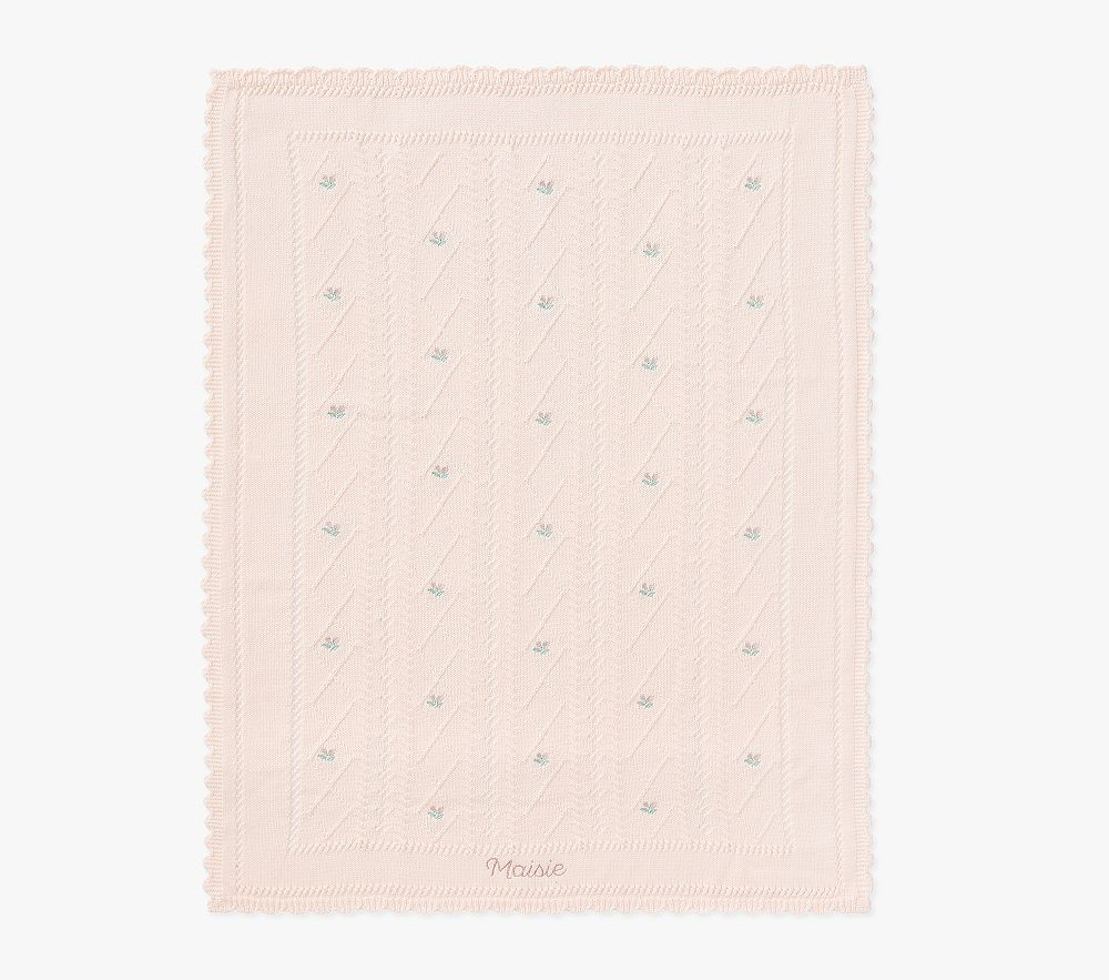 Bria Hammel Rose Pointelle Baby Blanket | Pottery Barn Kids