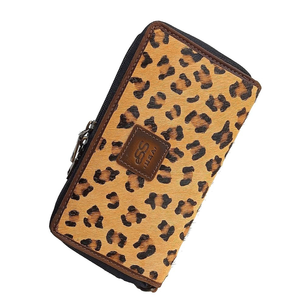 Leopard Purses for teen wristlet wallets for women clutch organizers - RFID Blocking -30 Credit C... | Amazon (US)
