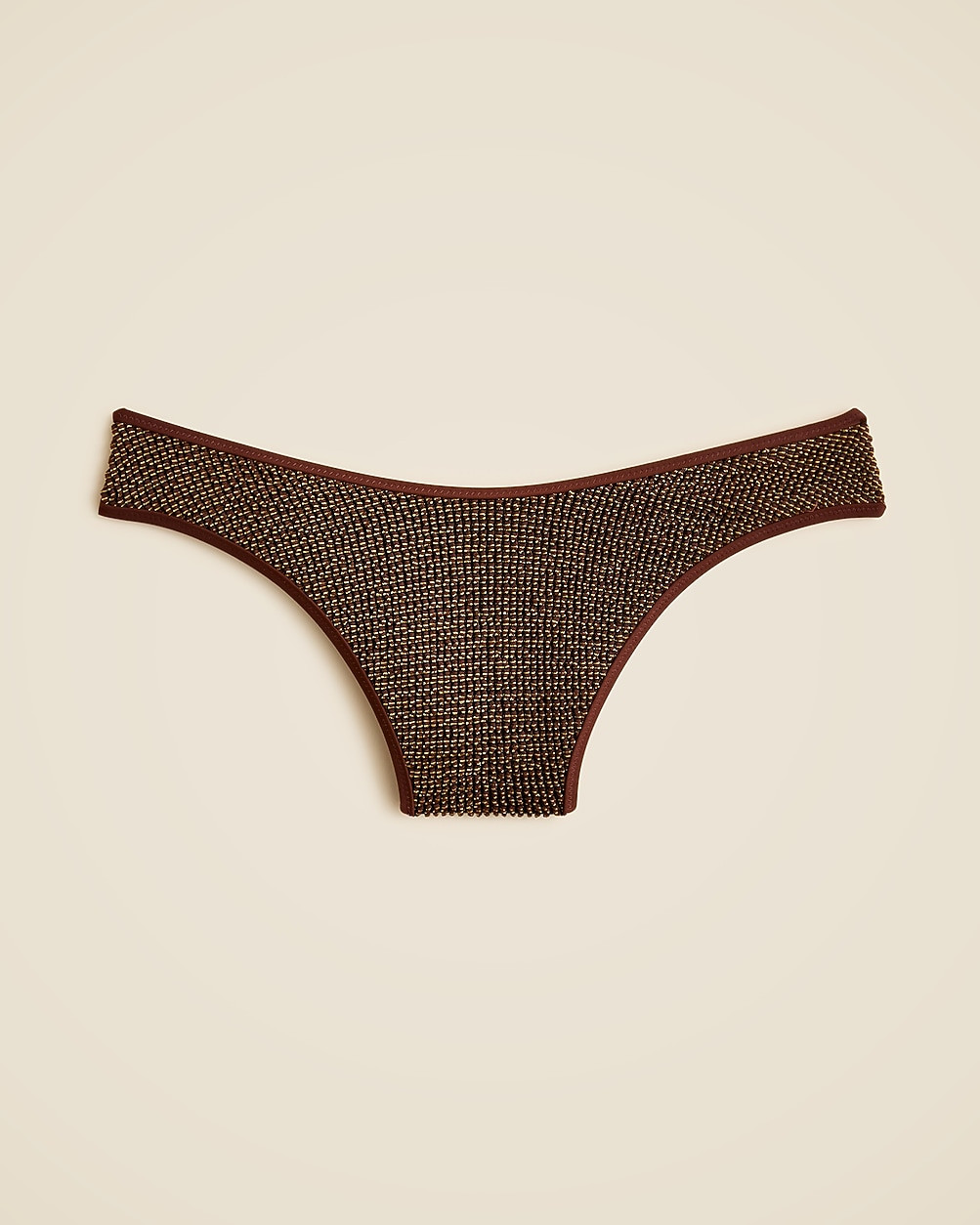Sunny bikini bottom in metallic scrunchie | J. Crew US