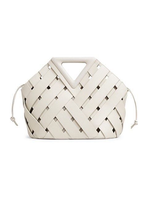 Triangle Basket Weave Leather Tote | Saks Fifth Avenue