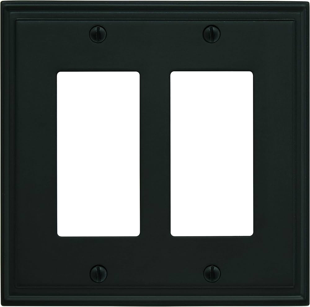 Amerock | Wall Plate | Black Bronze | 2 Rocker Switch Plate Cover | Mulholland | 1 Pack | Decora ... | Amazon (US)