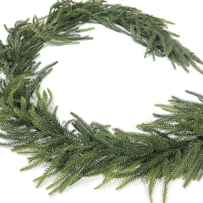 6 Ft Artificial Pine Garland Realistic Faux Christmas Garland for Christmas Mantle Table Front Do... | Amazon (US)