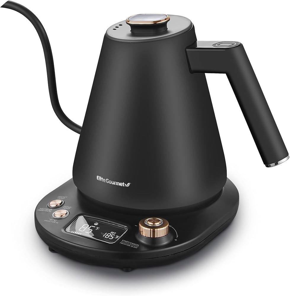 Elite Gourmet EKT3001 1L Digital #304 Stainless Steel Interior 1200W Kettle Pre-Programmed Temper... | Amazon (US)