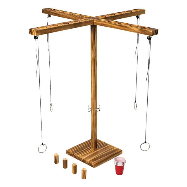 Four Player Hook & Ring Toss Game, 24-Inch Height, for All Ages, by MinnARK | Walmart (US)