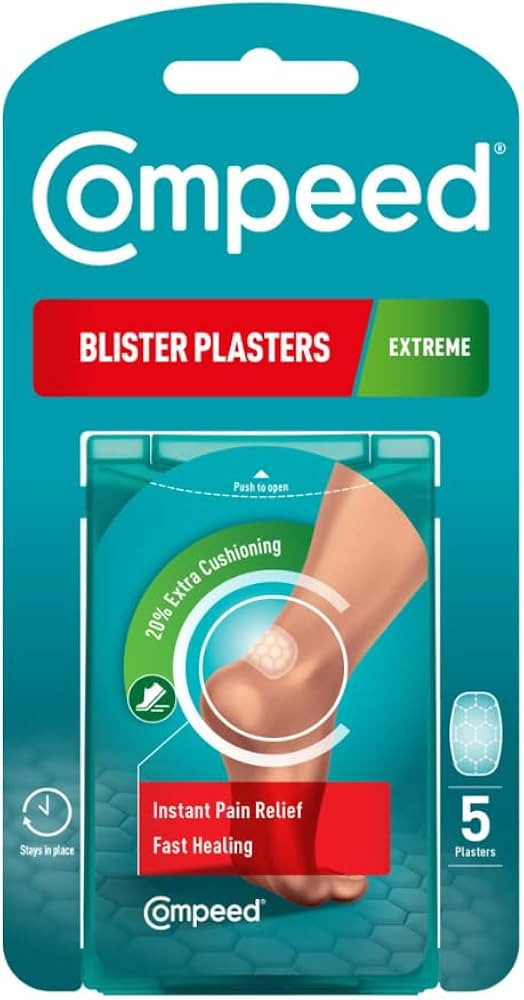 Compeed Extreme Blister Plasters, 6 Hydrocolloid Plasters, Foot Treatment, Heal Fast, 100% Plasti... | Amazon (UK)