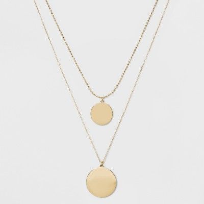 SUGARFIX by BaubleBar Polished Layered Pendant Necklace - Gold | Target