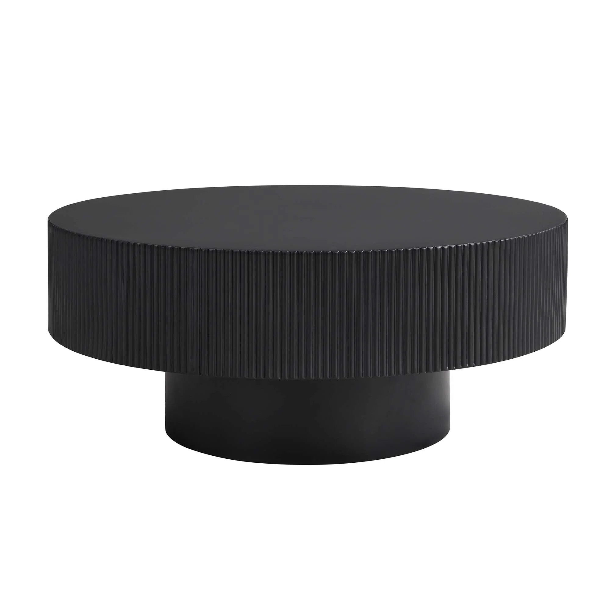 Latitude Run® Modern Round Drum Coffee Table With Sturdy Base | Wayfair | Wayfair North America