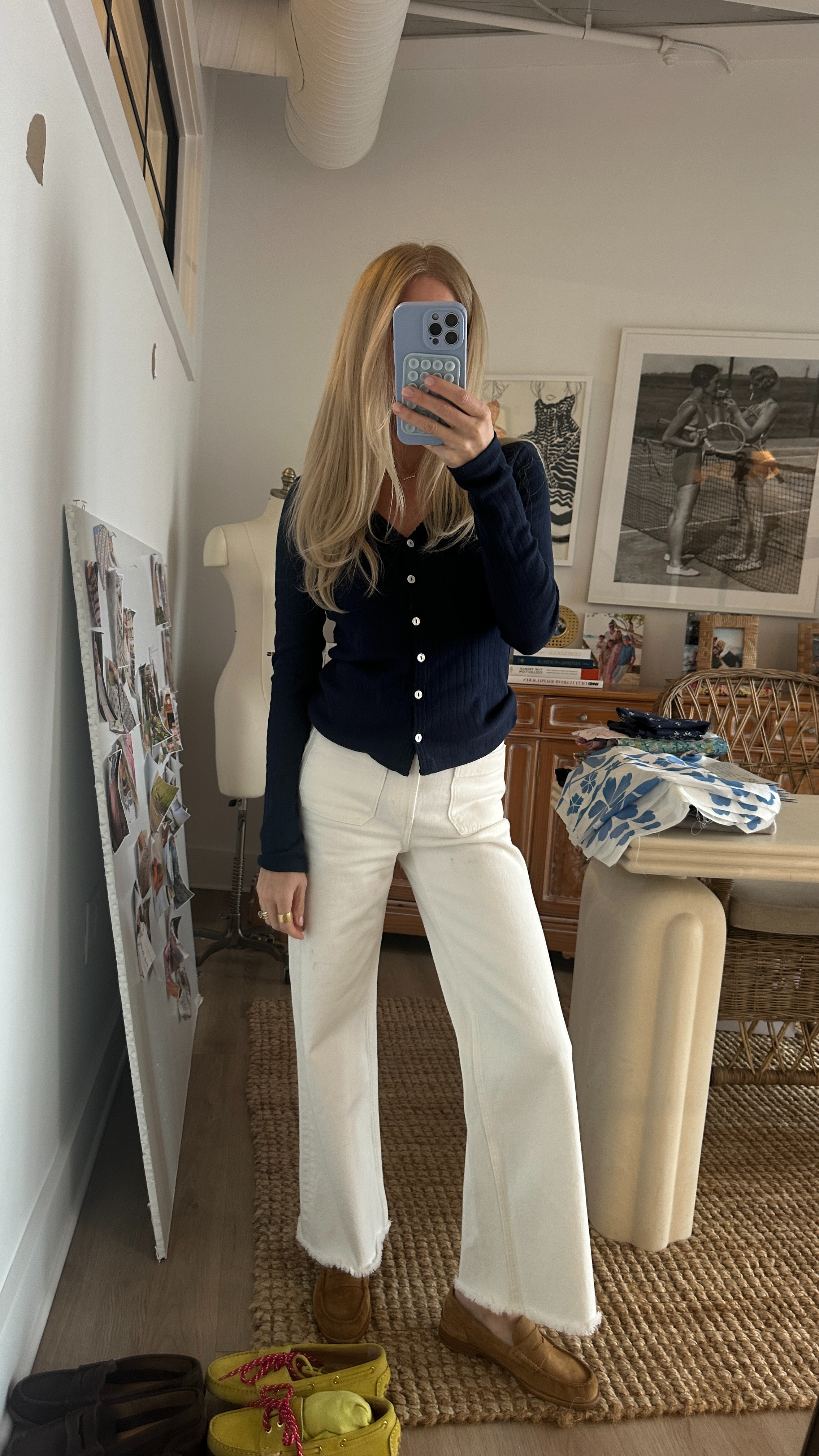 tuesday OOTD in our new pointelle cardigan's 

 