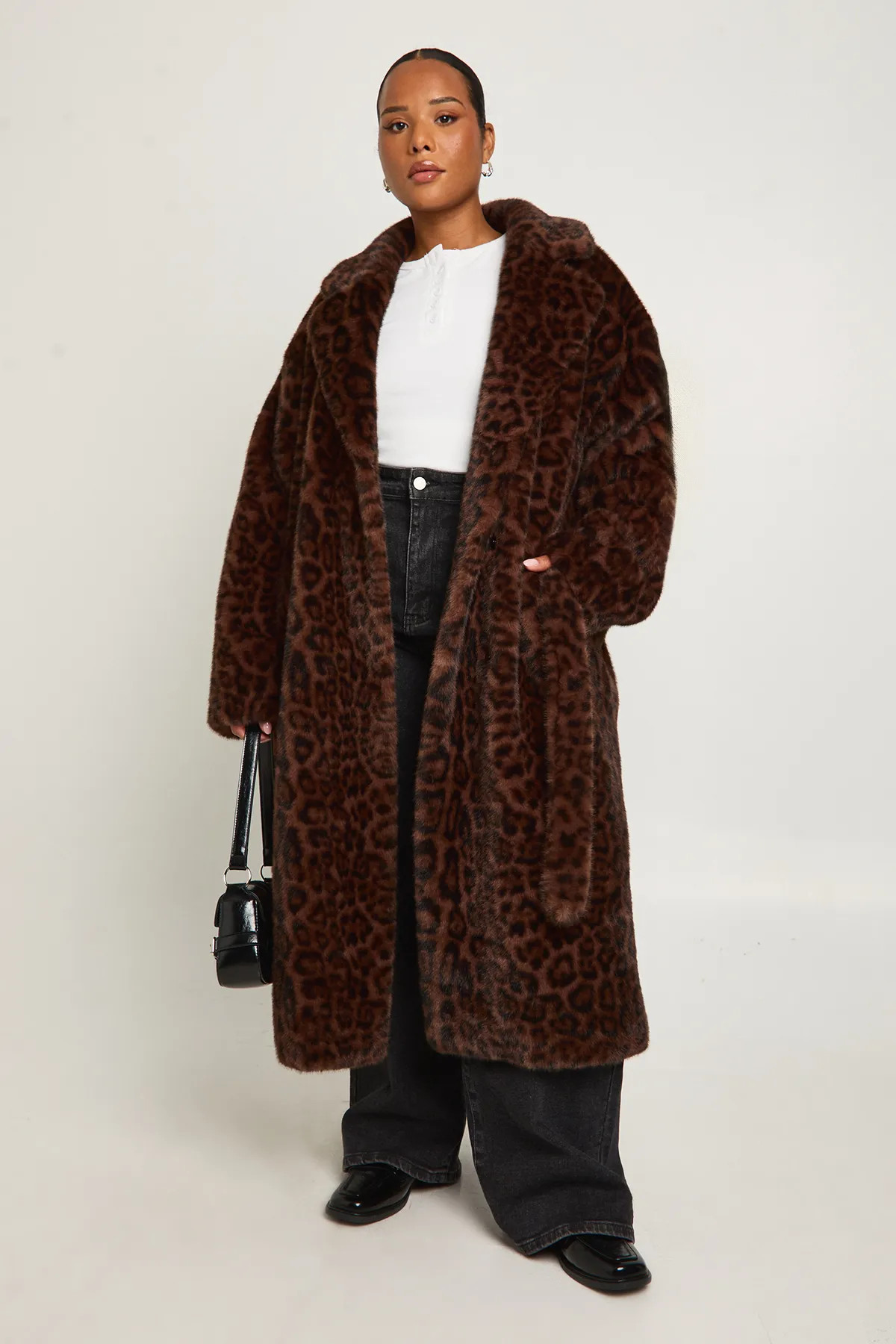 Jackets & Coats | Plus Tie Waist Faux Fur Longline Jacket | boohoo | boohoo (US & Canada)
