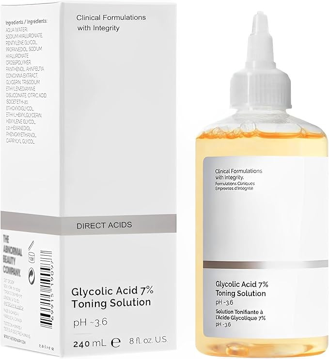 Ordinary Glycolic Acid Toning Solution, 8 Fl Oz Glycolic Acid 7% Toner Gently Exfoliates, Smooths... | Amazon (US)