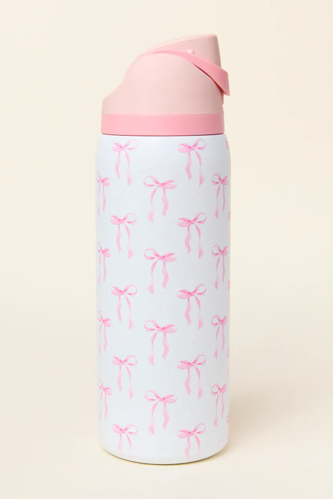 Pink Bow 32 Oz Water Bottle | Pink Lily