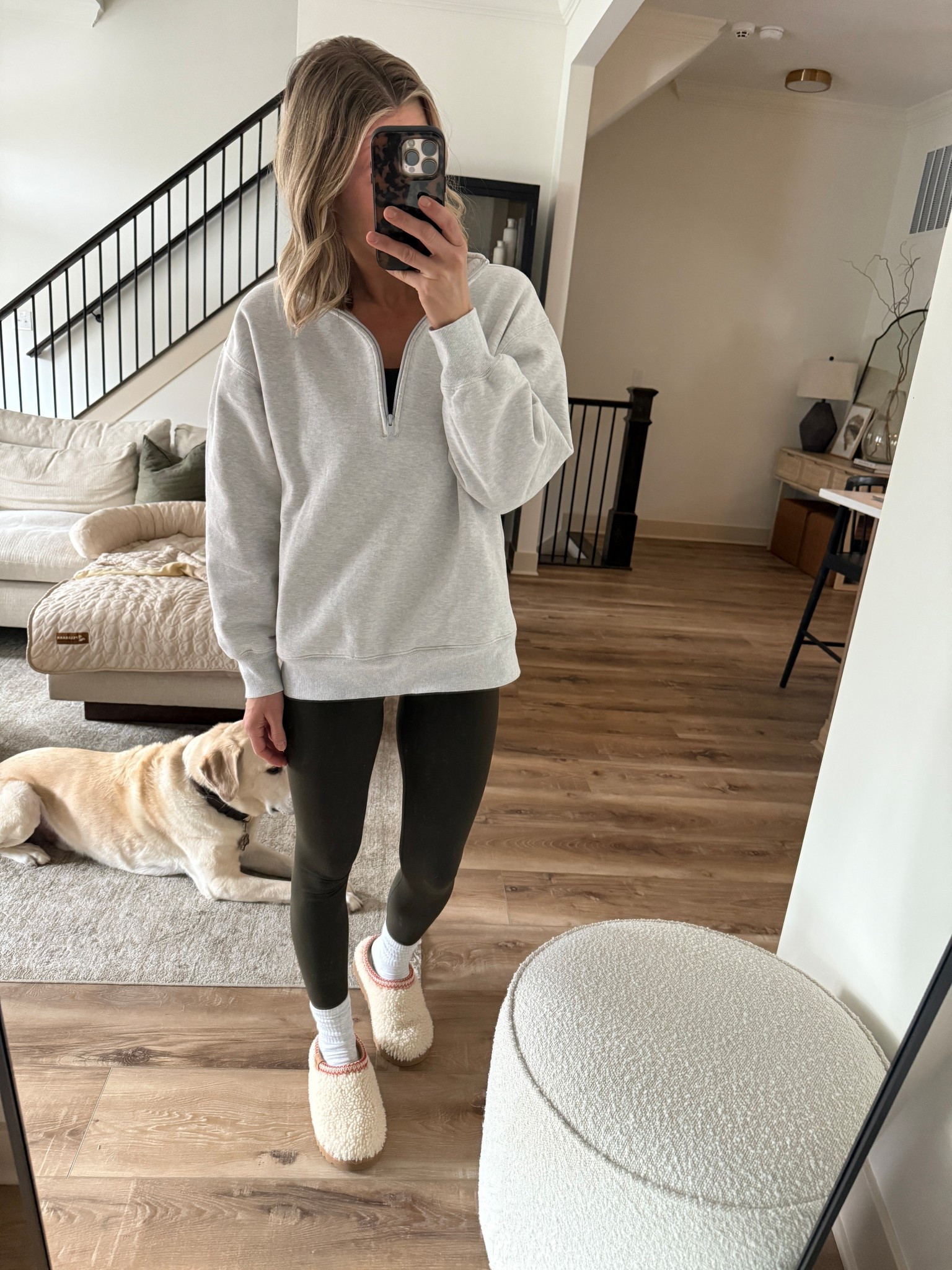 Wearing XS leggings, small sports bra (cakes under), small sweatshirt, socks/slippers tts 

#LTKOver40 #LTKFindsUnder50 #LTKActive