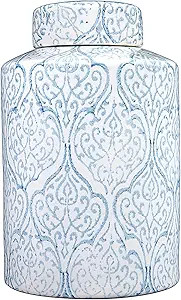 Blue & White Decorative Ginger Jar with Lid | Amazon (US)