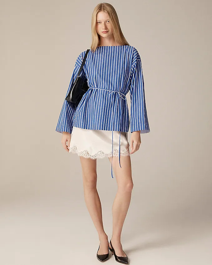 Ciel top in striped cotton poplin | J. Crew US