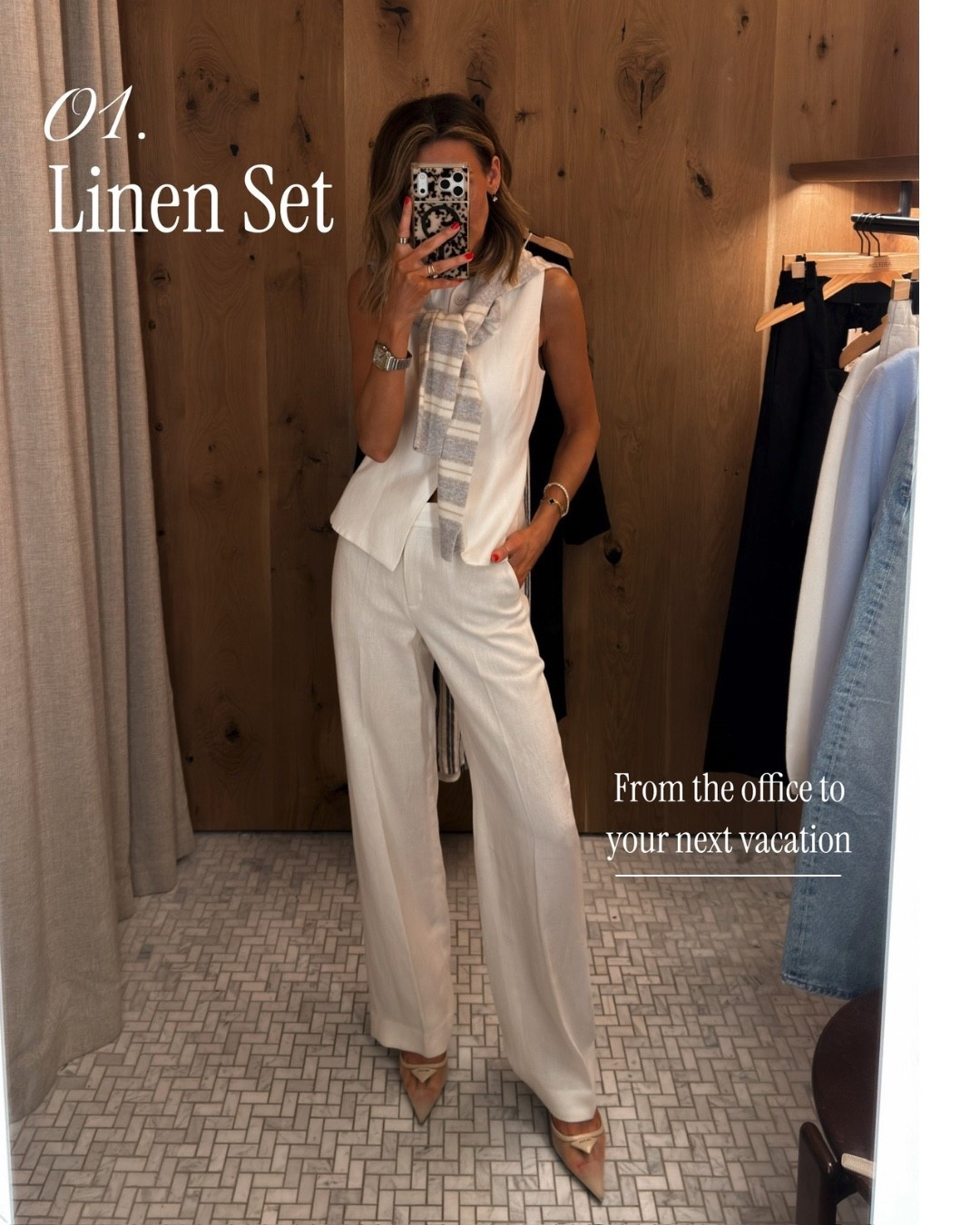 This cardigan felt like such a closet classic, easy to wear layered or alone! The perfect transitional spring outfit. Linen trousers and vest to die for! 

#LTKWorkwear #LTKootd #LTKSeasonal