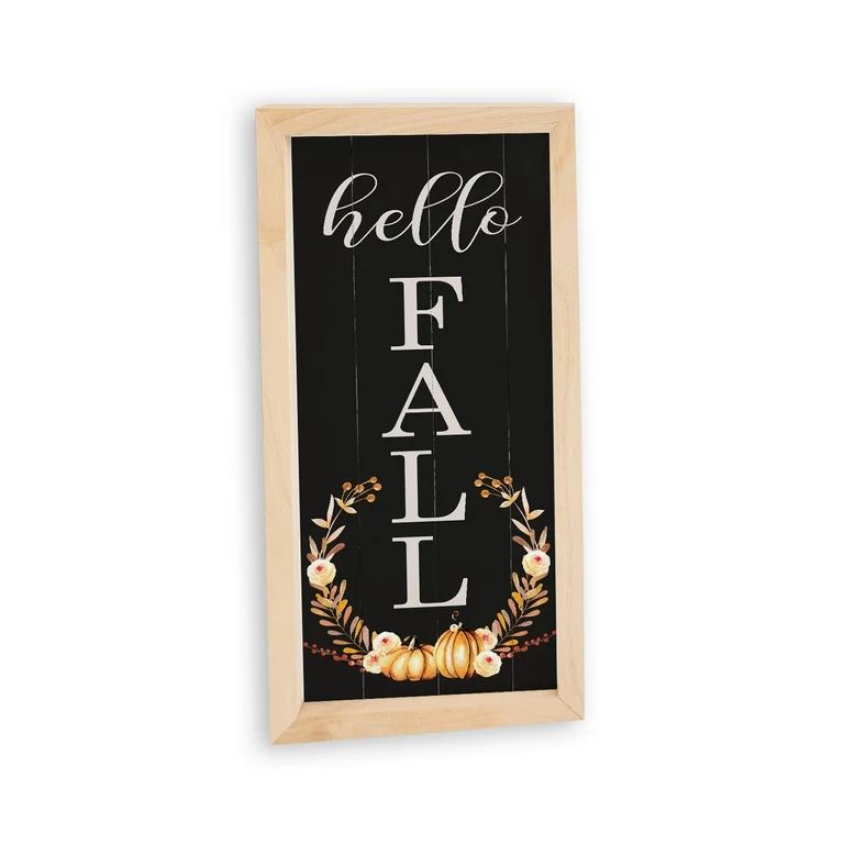 Hello Fall Vertical Black Wood Sign, Fall Décor, Fall Signs, Decorative Signs for Fall, Entryway... | Walmart (US)