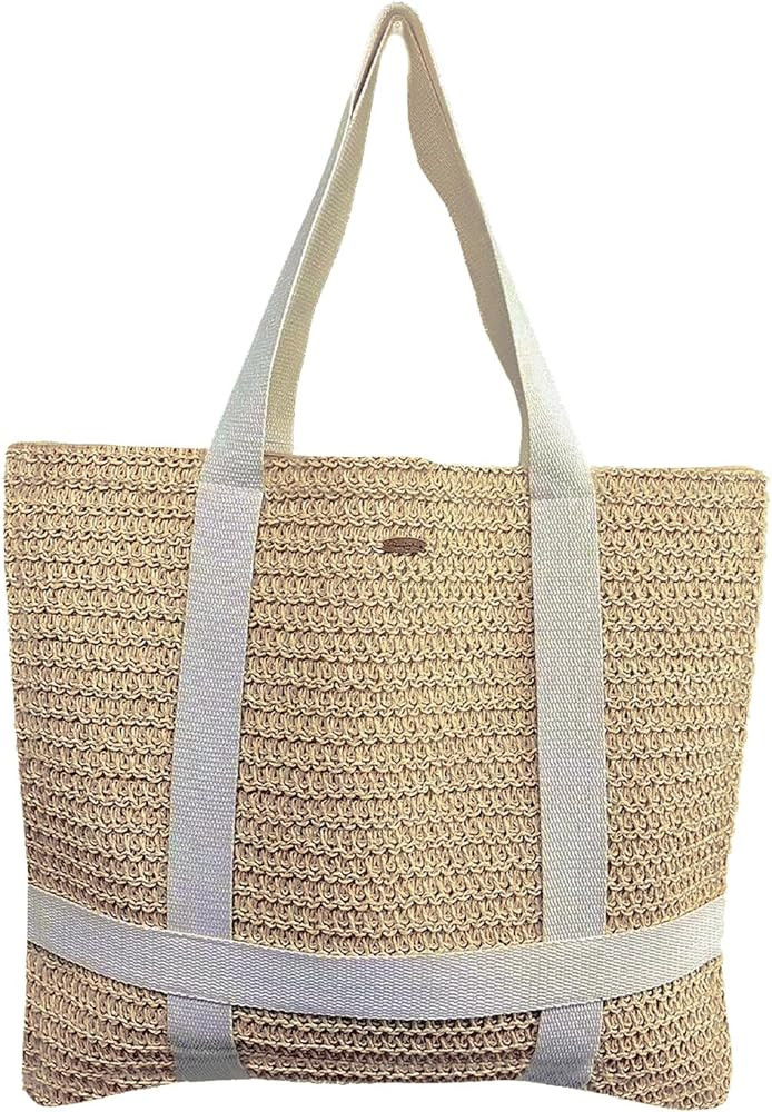 Panama Jack Women's Hat Carrying Toyo Straw Large Beach Tote Bag | Amazon (US)