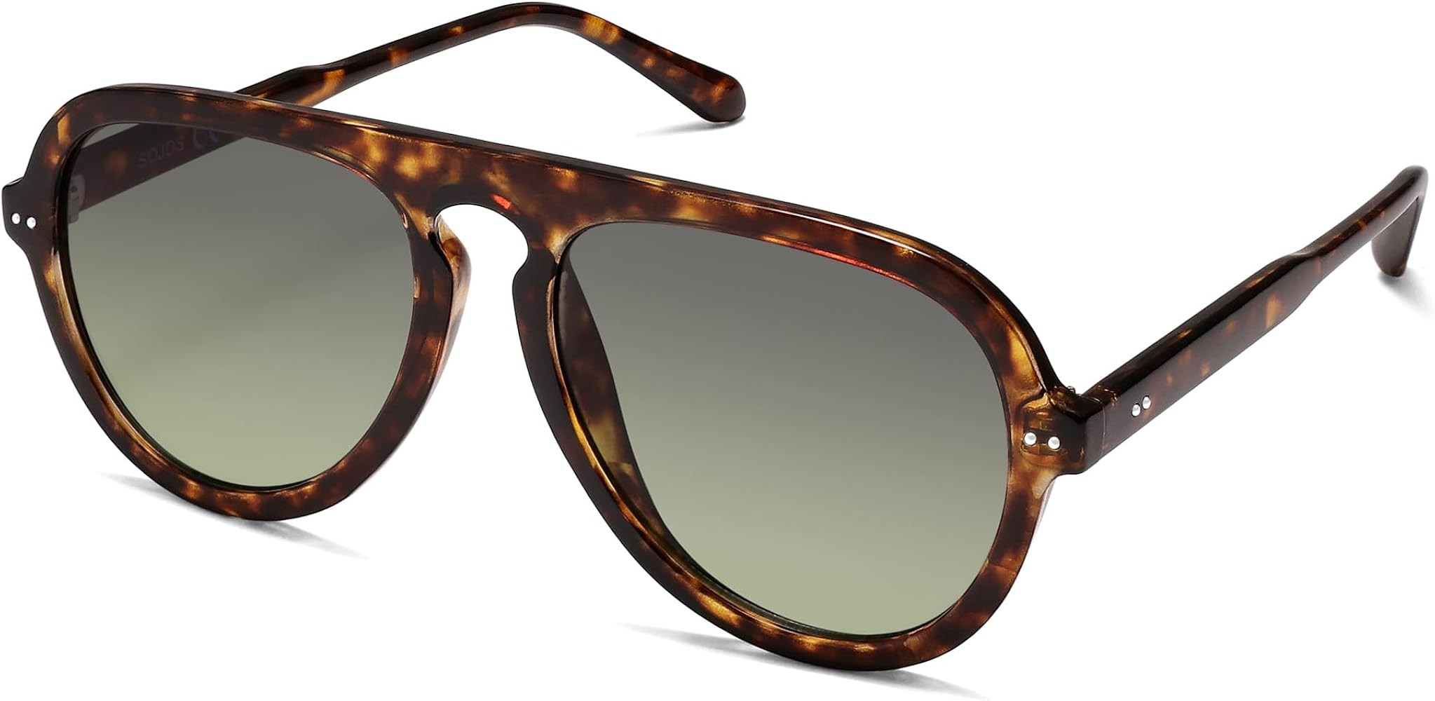 SOJOS Retro Aviator Sunglasses for Womens Mens Vintage Styles SJ2255,Medium | Amazon (US)