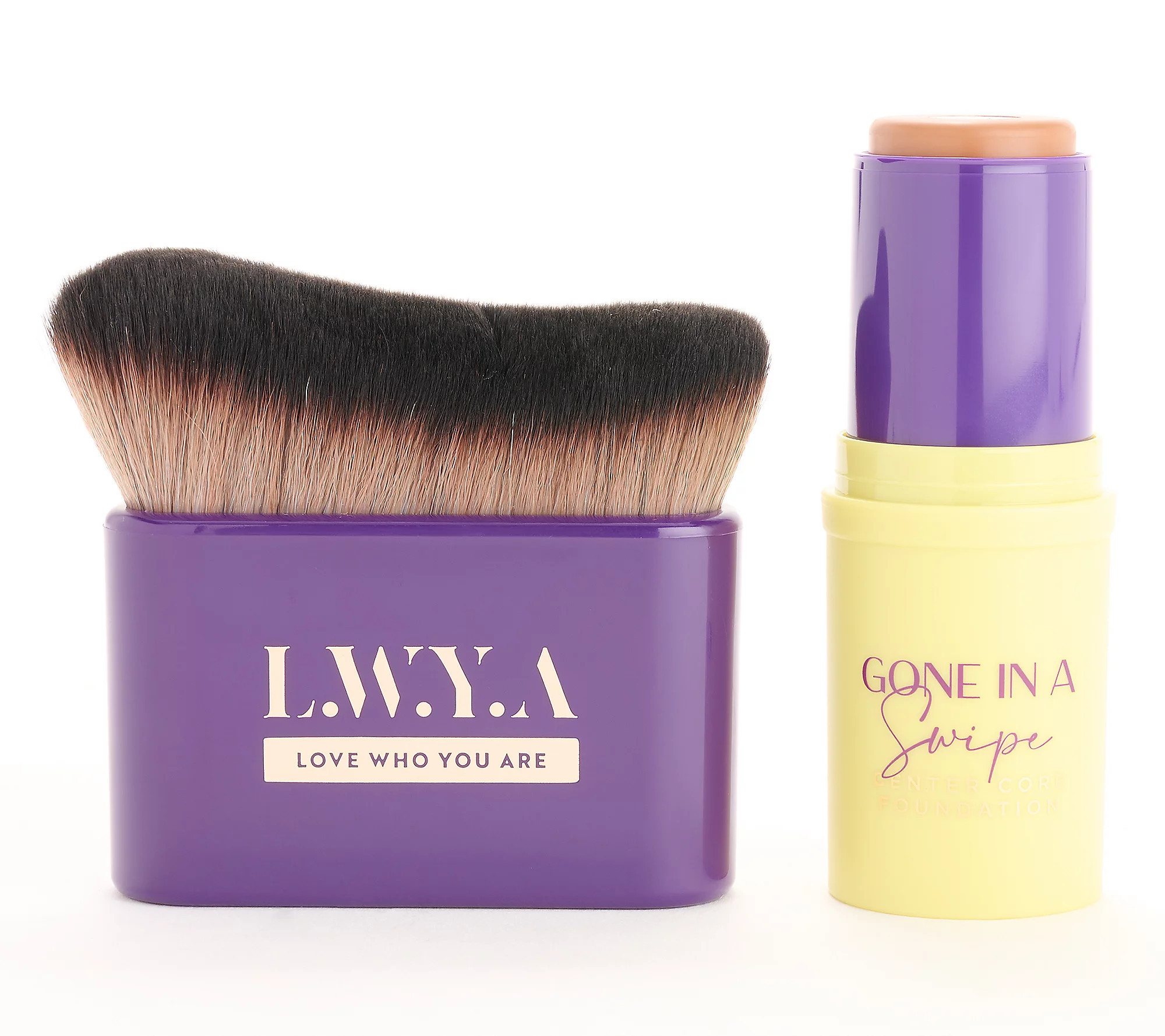 LWYA by Kim Gravel Gone In A Swipe Foundation & Brush Set | QVC