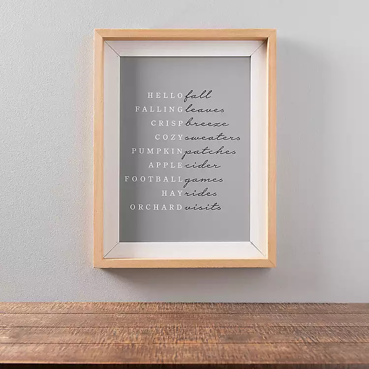 New!Gray Fall Sayings Wall Plaque | Kirkland's Home