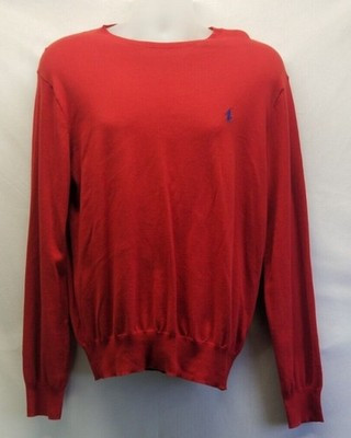 Vintage Polo Ralph Lauren Knit Sweater Size Medium Red Cotton Logo Men’s 90s | eBay US