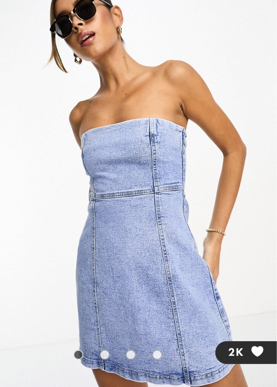 Denim Bandeau Dress