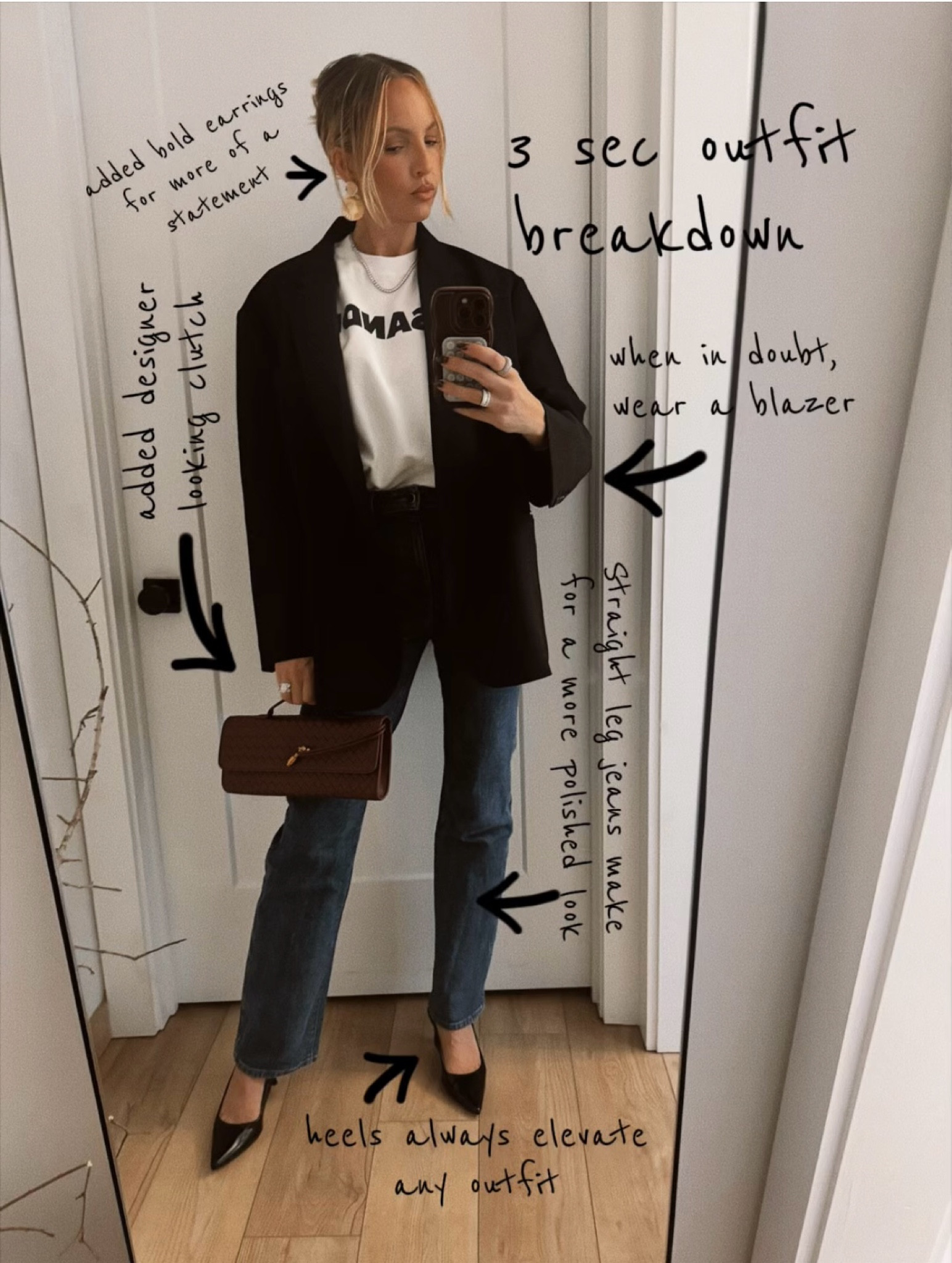 Wearing a small in the blazer. Wearing an XS in the T-shirt. 

#LTKStyleTip #LTKWorkwear #LTKOver40
