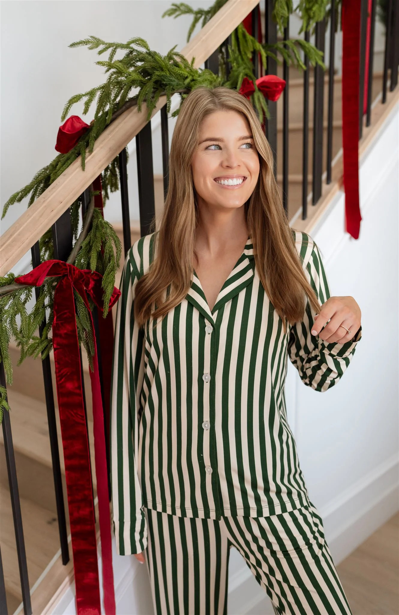 Green Stripe Women's Set | In My Jammers
