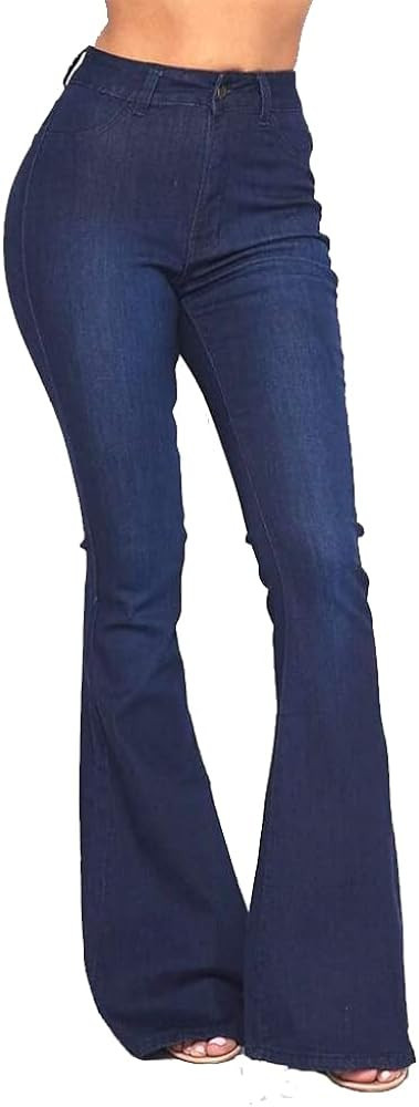 SOHO GLAM High Waisted Stretchy Bell Bottom Jeans | Amazon (US)