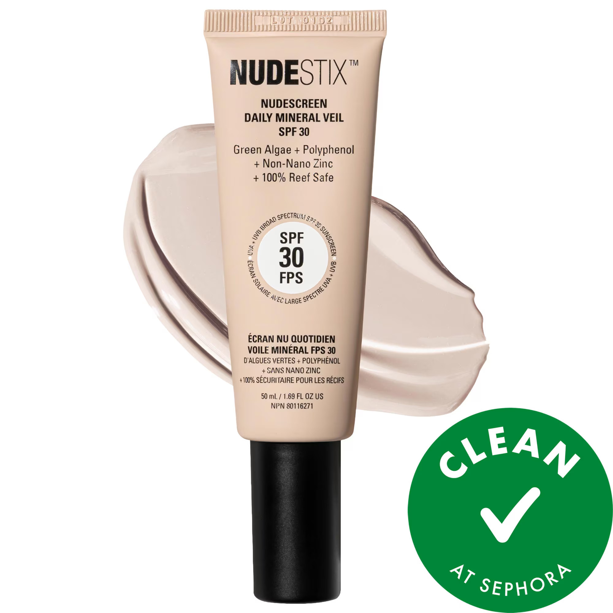NUDESTIX Nudescreen - Mineral Sunscreen SPF 30 Cool Dewy 1.7 oz / 50 mL | Sephora (US)