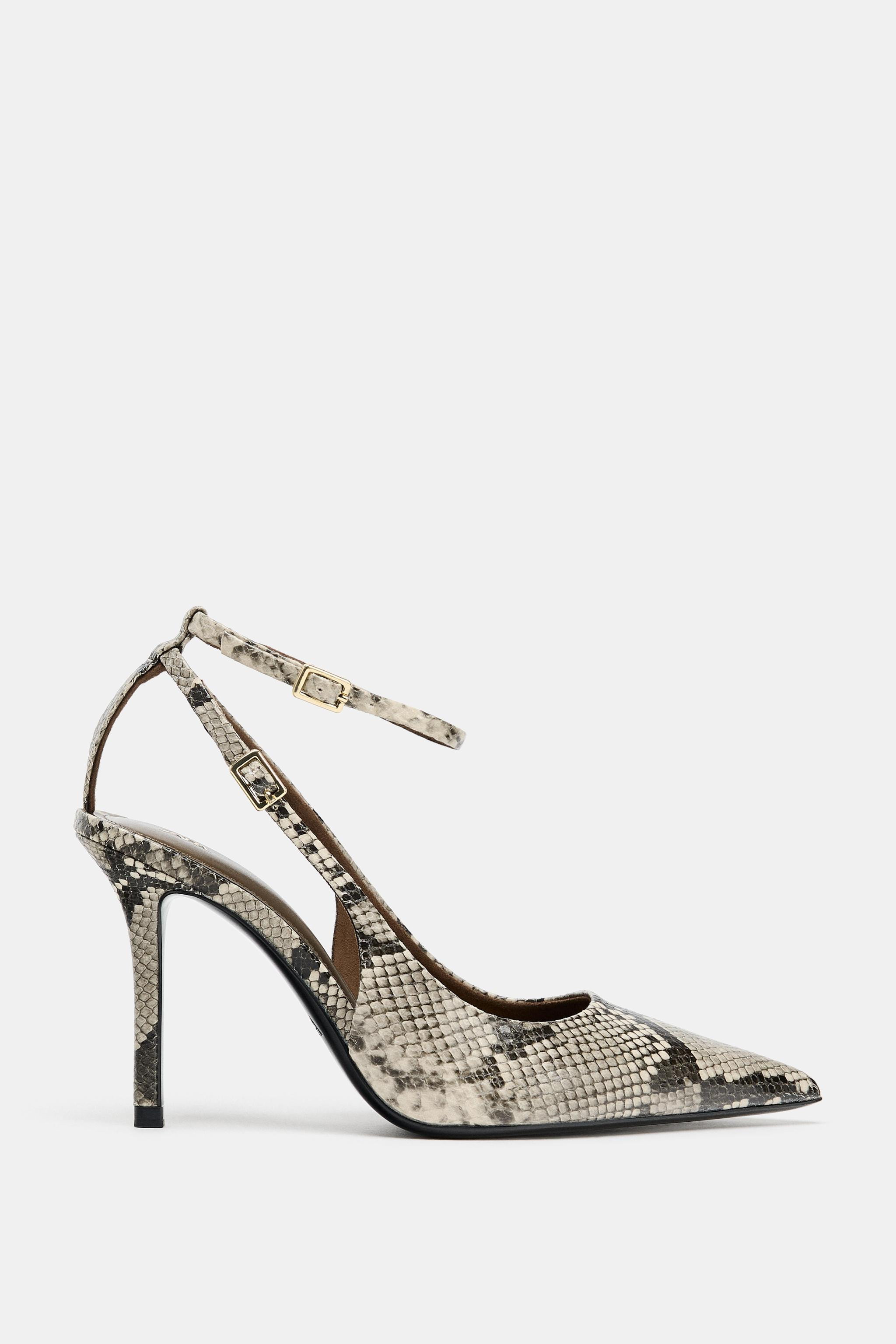 ANIMAL PRINT SLINGBACK HEELED SHOES | Zara UK