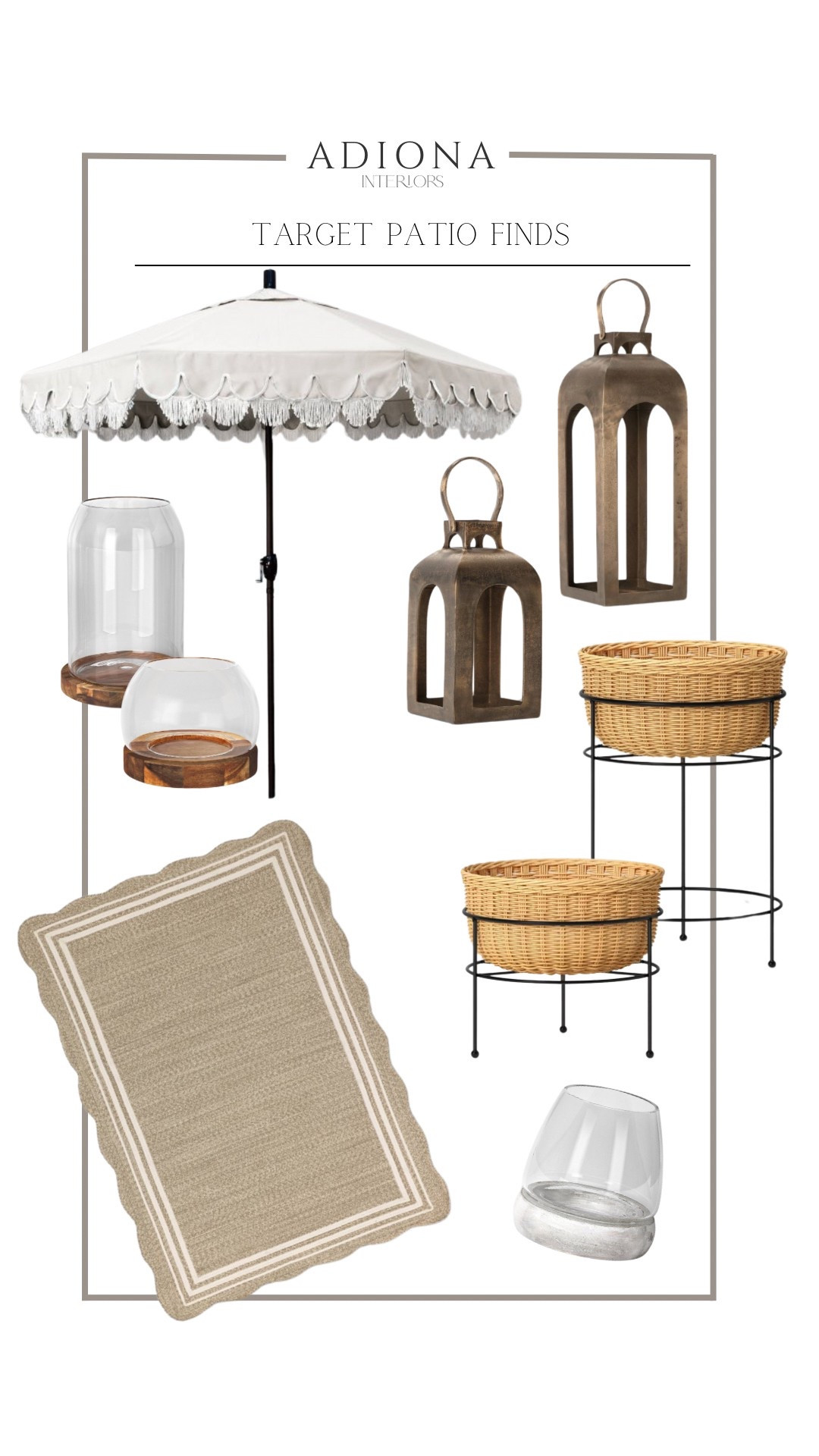 Target patio finds 

Patio umbrella, lanterns, planters, outdoor rug, terraniums, candle holder 

#LTKHome #LTKSaleAlert #LTKSeasonal