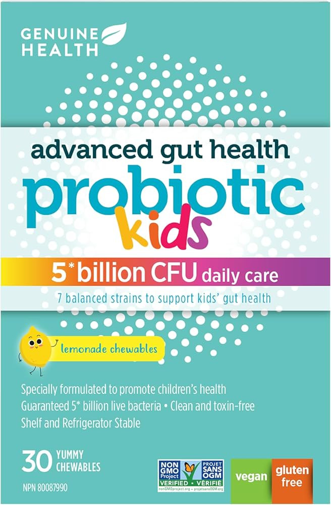 Genuine Health: Advanced Gut Health Kids Probiotic, Natural Daily Digestive & Immune Support for ... | Amazon (CA)