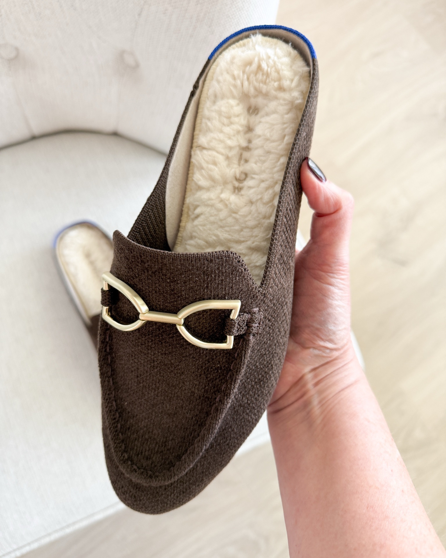 Super comfy mules from @rothys 
Love the horse bit detail. 
Chocolate brown. Available in lots of colors.
Runs tts.

#LTKOver40 #LTKSeasonal #LTKootd