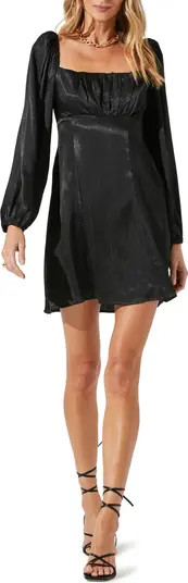 Long Sleeve Satin Minidress | Nordstrom