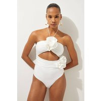 Rosette Cut Out Detail Swimsuit | PrettyLittleThing UK