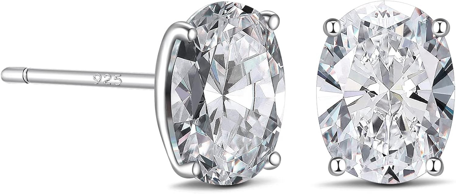 DIAMONLITE 2 Ct Cubic Zirconia Stud Earrings for Women and Men, D Color VVS Clarity Excellent Cut... | Amazon (US)