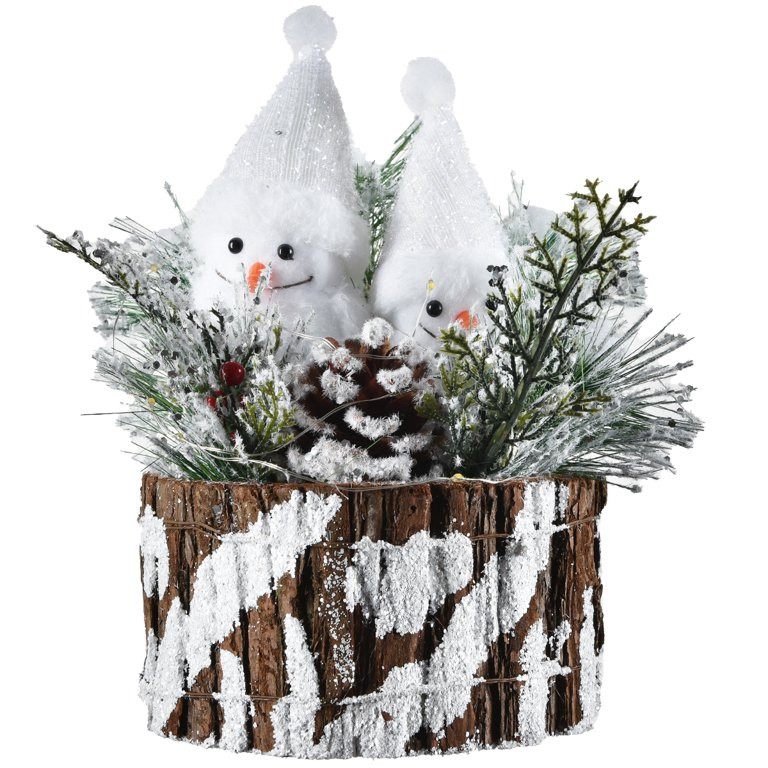 Doingart Christmas Snowman Tabletop Decorations Indoor with LED Light, Cute Handmade Snowman Orna... | Walmart (US)