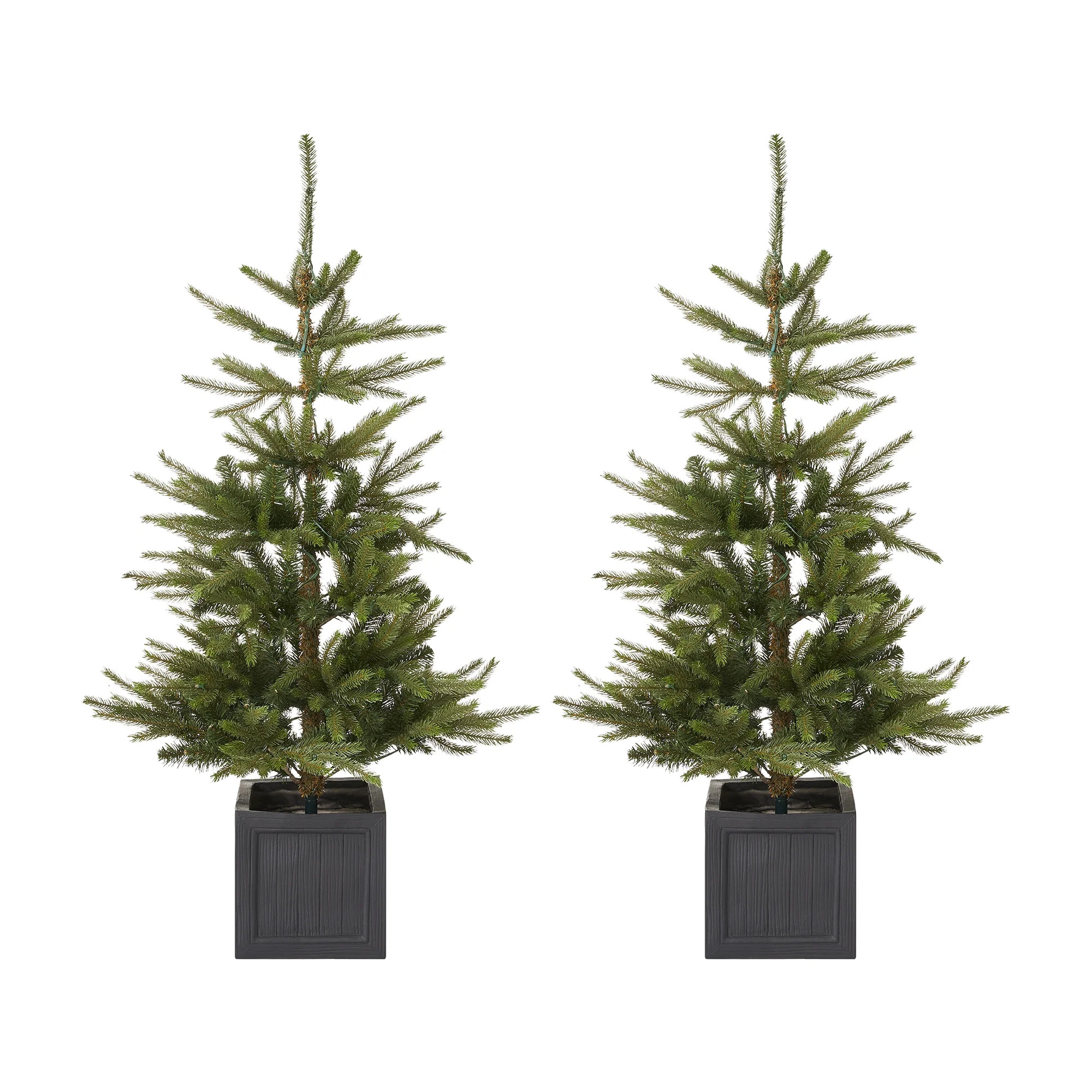 Fraiche Pre-Lit Porch Fir Tree 2-Piece Set, 487 realistic branch tips - Walmart.ca | Walmart (CA)