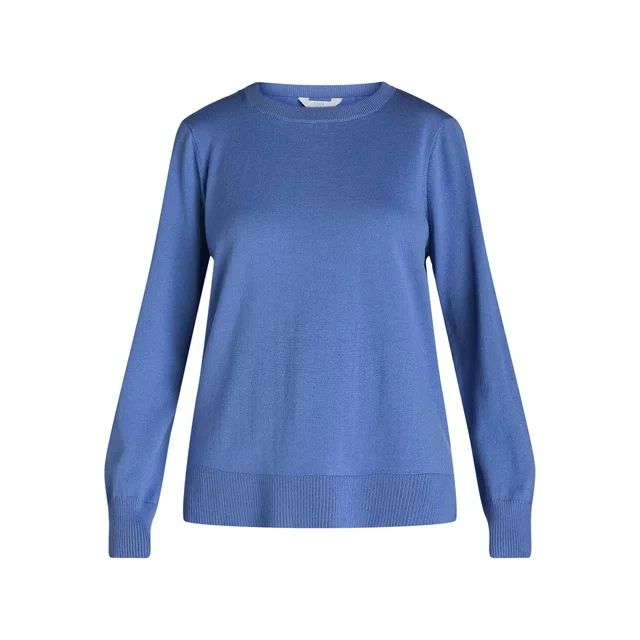 Time and Tru Women's and Women’s Plus Crewneck Sweater, Lightweight, Sizes XS-XXXL | Walmart (US)