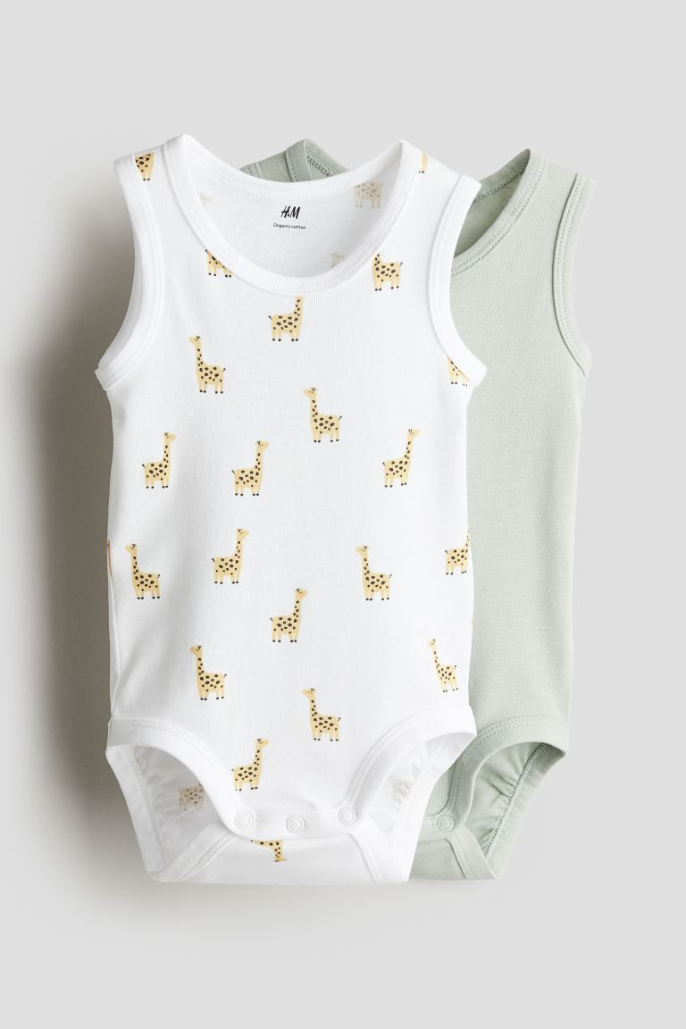2-pack Sleeveless Cotton Bodysuits | H&M (US + CA)