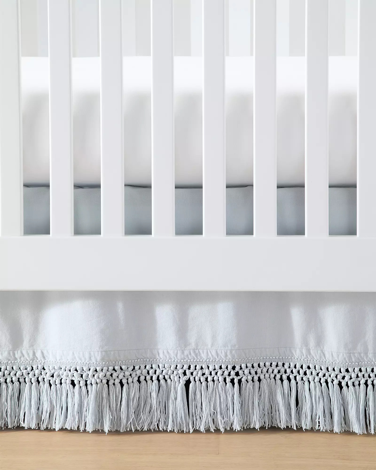 Macramé Crib Skirt | Serena and Lily