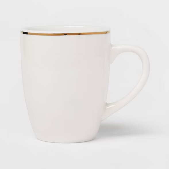 14oz 4pk Stoneware Mugs Gold - Threshold™ | Target