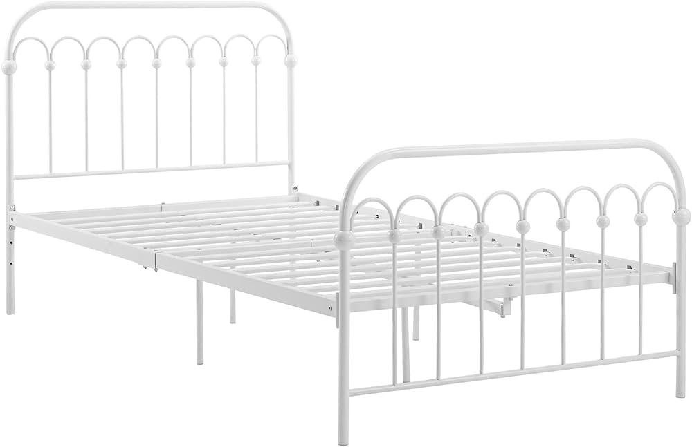 Novogratz Bright Pop Metal Twin Bed Frame with Headboard, Adjustable Height for Underbed Storage,... | Amazon (US)