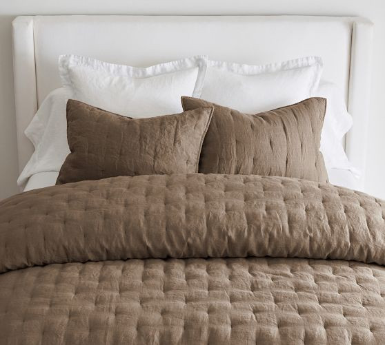 Belgian Flax Linen Tufted Quilt | Pottery Barn (US)
